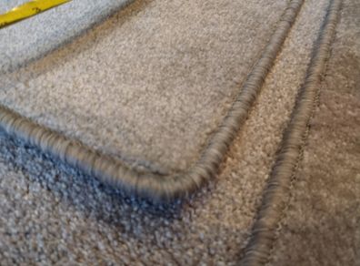 Set of x2 Grey Fluffy Floor Mats