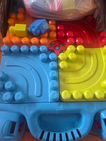 lego table and bag of lego