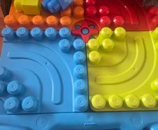 lego table and bag of lego
