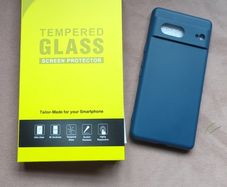 Pixel 7 case and 3 tempered glass screen protectors