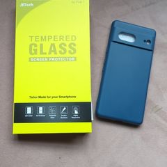 Pixel 7 case and 3 tempered glass screen protectors