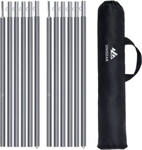 Tarp Poles telescopic set of 2, Aluminum pole for tarp, tent, awning, camping, adjustable from 40cm-240cm