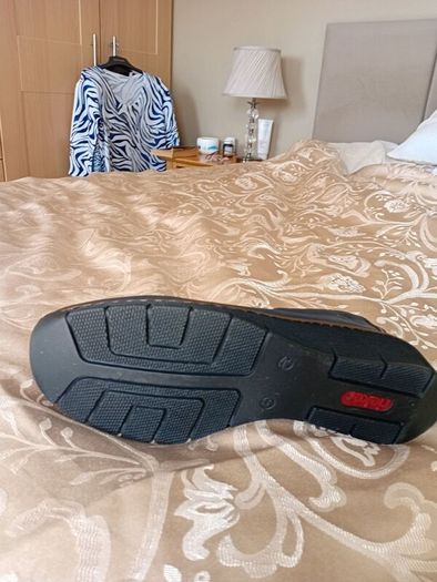 Rieker Slip on  low Wedge Shoes New Navy. 40. 6.5