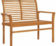 Garden Bench 112 cm Solid Teak Wood