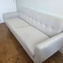 3 Seater Sofa Bed Light Grey Fabric Excellent Condition Image 3
