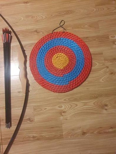 Archery Set,  Bow and Arrows, with straw target