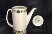 Arklow Pottery Vintage Green Leaf Coffee Pot