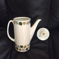 Arklow Pottery Vintage Green Leaf Coffee Pot
