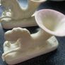 BELEEK antique pair of cornucopia seahorse vases Image 2