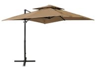 main image for ad Cantilever Umbrella with Double Top 250x250 cm Taupe