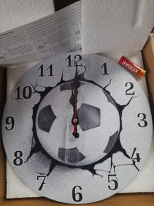football  clock/ large mat / 2024 World Cup book and stickers not used.