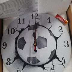 football  clock/ large mat / 2024 World Cup book and stickers not used.