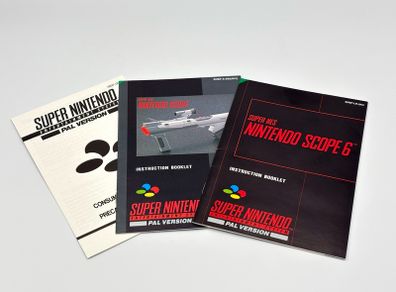Nintendo Scope 6 Instruction Booklet Set for Nintendo SNES