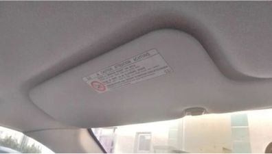 Toyota Corolla E11 97-02 Light Grey Beige Drivers Side & Passengers Side Sun Visors