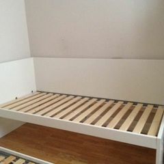 Single sturdy Bed - Ikea Flaxa , mattress optional