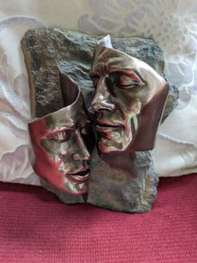 "Tender Love" Bronze Sculpture (Wall hung)