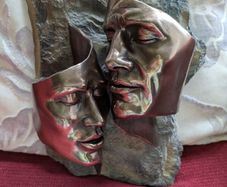 "Tender Love" Bronze Sculpture (Wall hung)