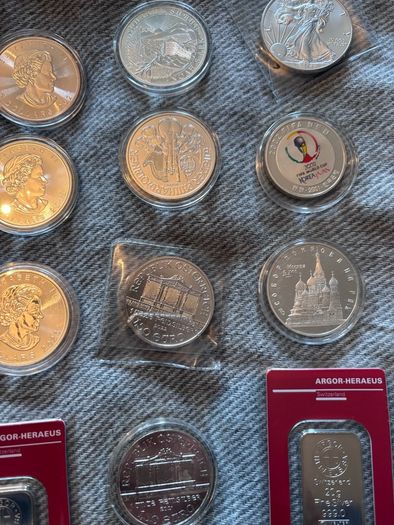 Silver Coins and Bars 1oz , 20g , 10g