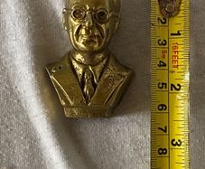 Vintage brass bust  of Eamon de Valera, 1882 - 1975, an Irish president and political leader