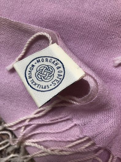 Morgan  Oates designer  Wool Scarf cream and lilac