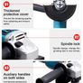 125MM Brushless Electric Angle Grinder 4 Speed Cutting Machine DIY Woodworking Power Tool For Makita 18V Battery Image 6
