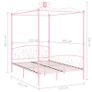 Canopy Bed Frame Pink Metal 120x200 cm Image 6