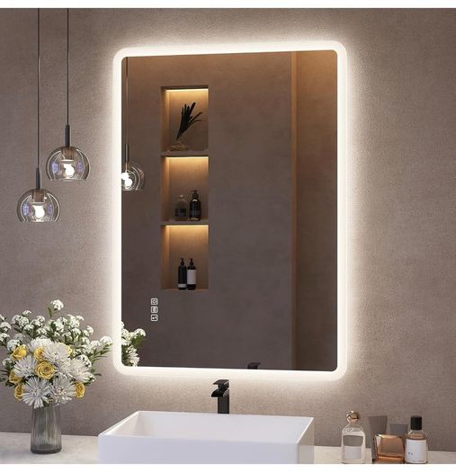 Bluetooth Bathroom-Mirror-with-LED-Lights 500x700 mm