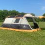 Outdoor Leisure Products Knightwick 3.7m x 2.2m 3 Berth Tunnel Tent Orange & Black Image 2