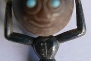 Antique 1918 WW1 Sterling Silver Fumsup Fums Up Touch Wood Wud Good Luck Lucky Charm Fob