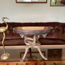 Unique Vintage Wooden African Tribal Art Decor Hand made bowl on Tripod folding Stand Image 3
