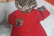 red fleece coat