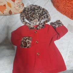 red fleece coat