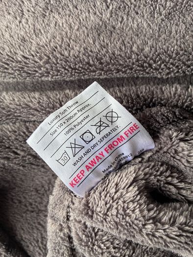 throw 150cm 200cm brown grey colour heavy and thick