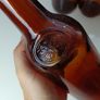 436 - Set of 5 Vintage Amber Glass Collectible Decorative Bottles Image 3