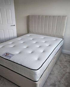 King size beds vertical lined headboard range of colors available