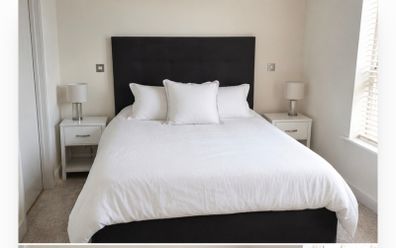 Queen Bed, Mattress & Base