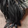 Fringe Tote Bag Purse Black and White, Large Image 3