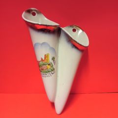 Vintage Ceramic Double Wall Pocket