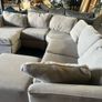 Large grey corner sofa with 2 footstools Image 3