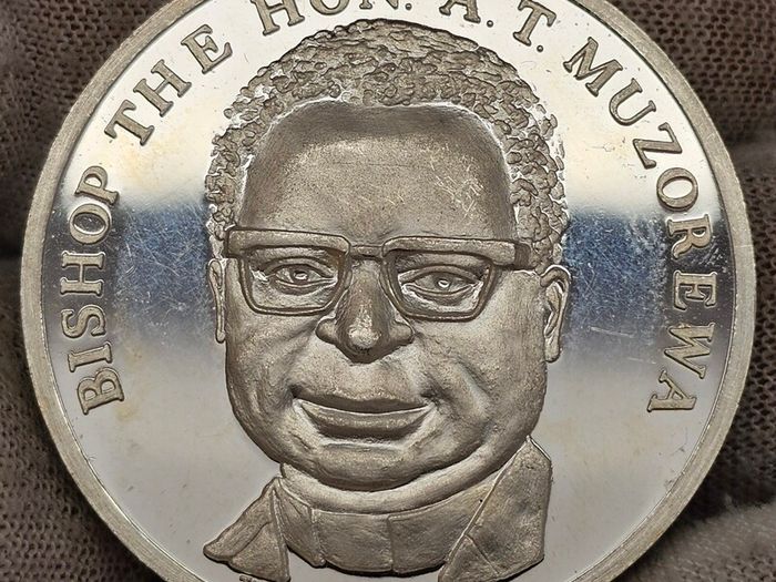 Zimbabwe Rhodesia 1979 Bishop Muzorewa First Prime Minister 999.9 Silver 40 Grams