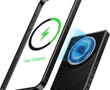 Ntaanoo Magnetic Power Bank, Wireless, Ultra-Slim 10000mAh, 20W PD Fast Charging Battery Pack, Inductive Charging