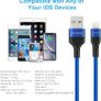 iPhone Charger Lead [Apple MFi Certified] 3M/10ft Lightning to USB Cable Nylon Braided Charging Wire Cord for iPhone 11, iPhone XR, iPhone XS Max, XS/X/8/7/6s/6/SE/iPad/iPod/AirPods - Blue Image 5