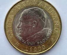 Vatican 1000 Lire Coin