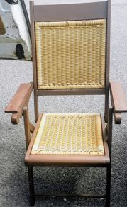 1900s oak deck chair