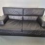 1 contempory leather sofa with arm chair Image 2