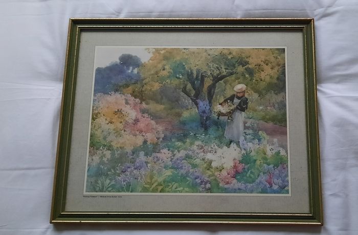 Framed Print 'Picking Flowers' by Mildred Anne Butler