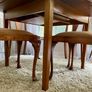 Mid-century extendable dining table & vintage chairs Image 4