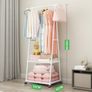 Clothes Rack with 2-Tier Storage Shelf for Shoes and Baskets Image 2