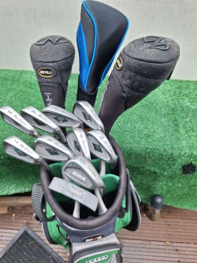 Golf clubs,  full set and bag.