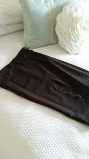 Dark Brown Pencil Skirt - Size 8